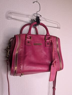 Old Trend Genuine Leather Pink Mini Trunk Crossbody Bag Orchid Chic Fun Summer